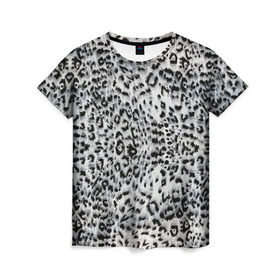 Женская футболка 3D с принтом White Jaguar в Белгороде, 100% полиэфир ( синтетическое хлопкоподобное полотно) | прямой крой, круглый вырез горловины, длина до линии бедер | барс | леопард | ягуар