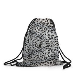 Рюкзак-мешок 3D с принтом White Jaguar в Белгороде, 100% полиэстер | плотность ткани — 200 г/м2, размер — 35 х 45 см; лямки — толстые шнурки, застежка на шнуровке, без карманов и подкладки | барс | леопард | ягуар