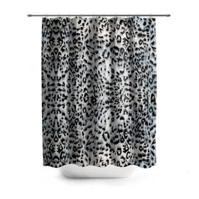 Штора 3D для ванной с принтом White Jaguar в Белгороде, 100% полиэстер | плотность материала — 100 г/м2. Стандартный размер — 146 см х 180 см. По верхнему краю — пластиковые люверсы для креплений. В комплекте 10 пластиковых колец | барс | леопард | ягуар
