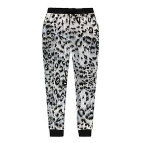 Женские брюки 3D с принтом White Jaguar в Белгороде, полиэстер 100% | прямой крой, два кармана без застежек по бокам, с мягкой трикотажной резинкой на поясе и по низу штанин. В поясе для дополнительного комфорта — широкие завязки | барс | леопард | ягуар