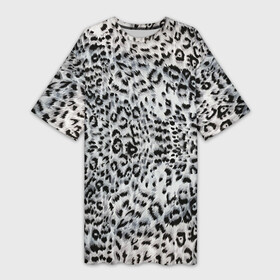 Платье-футболка 3D с принтом White Jaguar в Белгороде,  |  | барс | леопард | ягуар