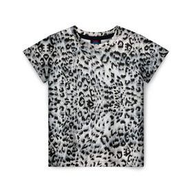 Детская футболка 3D с принтом White Jaguar в Белгороде, 100% гипоаллергенный полиэфир | прямой крой, круглый вырез горловины, длина до линии бедер, чуть спущенное плечо, ткань немного тянется | барс | леопард | ягуар