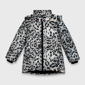 Зимняя куртка для девочек 3D с принтом White Jaguar в Белгороде, ткань верха — 100% полиэстер; подклад — 100% полиэстер, утеплитель — 100% полиэстер. | длина ниже бедра, удлиненная спинка, воротник стойка и отстегивающийся капюшон. Есть боковые карманы с листочкой на кнопках, утяжки по низу изделия и внутренний карман на молнии. 

Предусмотрены светоотражающий принт на спинке, радужный светоотражающий элемент на пуллере молнии и на резинке для утяжки. | барс | леопард | ягуар