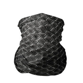 Бандана-труба 3D с принтом Черная кожа в Белгороде, 100% полиэстер, ткань с особыми свойствами — Activecool | плотность 150‒180 г/м2; хорошо тянется, но сохраняет форму | змея | текстура