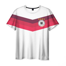 Мужская футболка 3D с принтом Сборная Германии по футболу в Белгороде, 100% полиэфир | прямой крой, круглый вырез горловины, длина до линии бедер | Тематика изображения на принте: germany