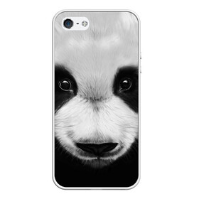 Чехол для iPhone 5/5S матовый с принтом Морда панды в Белгороде, Силикон | Область печати: задняя сторона чехла, без боковых панелей | 