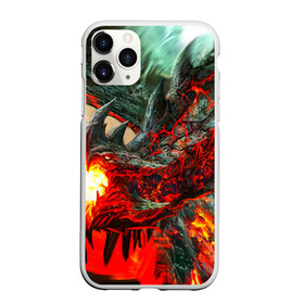 Чехол для iPhone 11 Pro матовый с принтом Дракон в Белгороде, Силикон |  | дракон | лава | огонь | пламя
