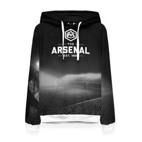 Женская толстовка 3D с принтом Arsenal FC в Белгороде, 100% полиэстер  | двухслойный капюшон со шнурком для регулировки, мягкие манжеты на рукавах и по низу толстовки, спереди карман-кенгуру с мягким внутренним слоем. | арсенал