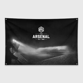Флаг-баннер с принтом Arsenal FC в Белгороде, 100% полиэстер | размер 67 х 109 см, плотность ткани — 95 г/м2; по краям флага есть четыре люверса для крепления | арсенал