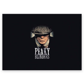 Поздравительная открытка с принтом Peaky Blinders 5 в Белгороде, 100% бумага | плотность бумаги 280 г/м2, матовая, на обратной стороне линовка и место для марки
 | peaky blinders | козырьки | козырьки сериал | острые козырьки | томас шелби