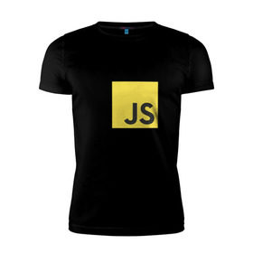 Мужская футболка премиум с принтом JS return true, в Белгороде, 92% хлопок, 8% лайкра | приталенный силуэт, круглый вырез ворота, длина до линии бедра, короткий рукав | javascript | js | программист