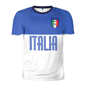 Мужская футболка 3D спортивная с принтом Сборная Италии по футболу в Белгороде, 100% полиэстер с улучшенными характеристиками | приталенный силуэт, круглая горловина, широкие плечи, сужается к линии бедра | европы | италия