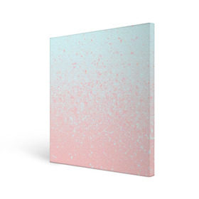 Холст квадратный с принтом Pink Blue Gradient в Белгороде, 100% ПВХ |  | blu | gradient | pink | голубое | градиент | розовое