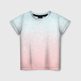 Детская футболка 3D с принтом Pink Blue Gradient в Белгороде, 100% гипоаллергенный полиэфир | прямой крой, круглый вырез горловины, длина до линии бедер, чуть спущенное плечо, ткань немного тянется | Тематика изображения на принте: blu | gradient | pink | голубое | градиент | розовое