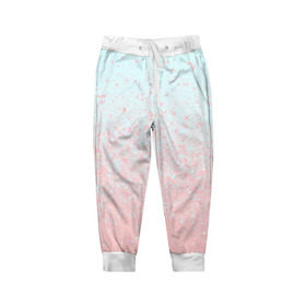Детские брюки 3D с принтом Pink Blue Gradient в Белгороде, 100% полиэстер | манжеты по низу, эластичный пояс регулируется шнурком, по бокам два кармана без застежек, внутренняя часть кармана из мелкой сетки | blu | gradient | pink | голубое | градиент | розовое
