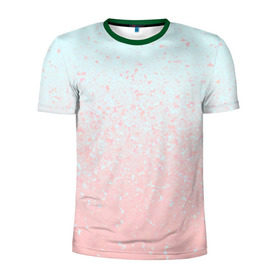 Мужская футболка 3D спортивная с принтом Pink Blue Gradient в Белгороде, 100% полиэстер с улучшенными характеристиками | приталенный силуэт, круглая горловина, широкие плечи, сужается к линии бедра | Тематика изображения на принте: blu | gradient | pink | голубое | градиент | розовое
