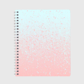 Тетрадь с принтом Pink Blue Gradient в Белгороде, 100% бумага | 48 листов, плотность листов — 60 г/м2, плотность картонной обложки — 250 г/м2. Листы скреплены сбоку удобной пружинной спиралью. Уголки страниц и обложки скругленные. Цвет линий — светло-серый
 | blu | gradient | pink | голубое | градиент | розовое