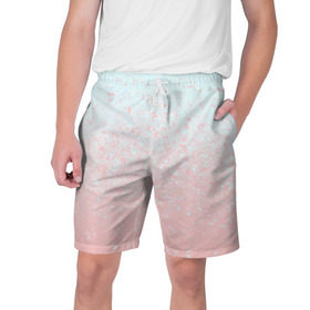 Мужские шорты 3D с принтом Pink Blue Gradient в Белгороде,  полиэстер 100% | прямой крой, два кармана без застежек по бокам. Мягкая трикотажная резинка на поясе, внутри которой широкие завязки. Длина чуть выше колен | blu | gradient | pink | голубое | градиент | розовое