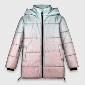 Женская зимняя куртка 3D с принтом Pink Blue Gradient в Белгороде, верх — 100% полиэстер; подкладка — 100% полиэстер; утеплитель — 100% полиэстер | длина ниже бедра, силуэт Оверсайз. Есть воротник-стойка, отстегивающийся капюшон и ветрозащитная планка. 

Боковые карманы с листочкой на кнопках и внутренний карман на молнии | blu | gradient | pink | голубое | градиент | розовое