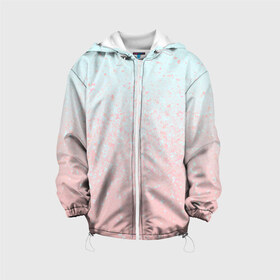 Детская куртка 3D с принтом Pink Blue Gradient в Белгороде, 100% полиэстер | застежка — молния, подол и капюшон оформлены резинкой с фиксаторами, по бокам — два кармана без застежек, один потайной карман на груди, плотность верхнего слоя — 90 г/м2; плотность флисового подклада — 260 г/м2 | Тематика изображения на принте: blu | gradient | pink | голубое | градиент | розовое