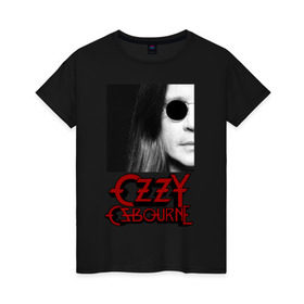 Женская футболка хлопок с принтом Ozzy Osbourne: King of Metal в Белгороде, 100% хлопок | прямой крой, круглый вырез горловины, длина до линии бедер, слегка спущенное плечо | король металла | оззи осборн