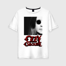 Женская футболка хлопок Oversize с принтом Ozzy Osbourne King of Metal в Белгороде, 100% хлопок | свободный крой, круглый ворот, спущенный рукав, длина до линии бедер
 | король металла | оззи осборн