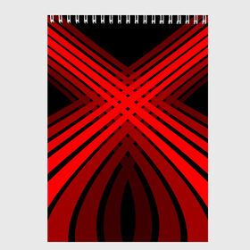 Скетчбук с принтом Красные линии 1 в Белгороде, 100% бумага
 | 48 листов, плотность листов — 100 г/м2, плотность картонной обложки — 250 г/м2. Листы скреплены сверху удобной пружинной спиралью | геометрия