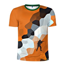 Мужская футболка 3D спортивная с принтом CS GO Asiimov camouflage в Белгороде, 100% полиэстер с улучшенными характеристиками | приталенный силуэт, круглая горловина, широкие плечи, сужается к линии бедра | counter strike | камуфляж