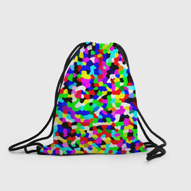 Рюкзак-мешок 3D с принтом Цветной шум в Белгороде, 100% полиэстер | плотность ткани — 200 г/м2, размер — 35 х 45 см; лямки — толстые шнурки, застежка на шнуровке, без карманов и подкладки | камуфляж