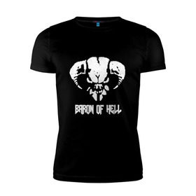Мужская футболка премиум с принтом Doom 4 Head Baron Of Hell в Белгороде, 92% хлопок, 8% лайкра | приталенный силуэт, круглый вырез ворота, длина до линии бедра, короткий рукав | demon | hell | дум