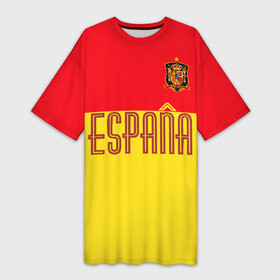 Платье-футболка 3D с принтом Сборная Испании по футболу в Белгороде,  |  | испания
