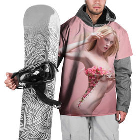 Накидка на куртку 3D с принтом Сюрреализм в Белгороде, 100% полиэстер |  | blonde | flowers | girl | lace | naked | nude | photo | surrealism | блондинка | девушка | сюрреализм | фото | цветы | шнуровка