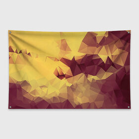 Флаг-баннер с принтом Polygonal в Белгороде, 100% полиэстер | размер 67 х 109 см, плотность ткани — 95 г/м2; по краям флага есть четыре люверса для крепления | паттерн | полигоны | треугольники