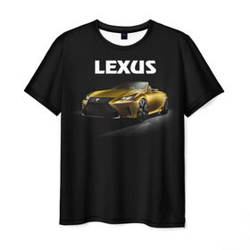 Мужская футболка 3D с принтом Lexus в Белгороде, 100% полиэфир | прямой крой, круглый вырез горловины, длина до линии бедер | lexus | авто | автомобиль | лексус | машина