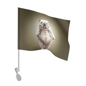 Флаг для автомобиля с принтом Бульдог английский в Белгороде, 100% полиэстер | Размер: 30*21 см | animals | breed | dog | english bulldog | funny | joke | pants | surrealism | бульдог английский | животное | порода | прикол | собака | сюрреализм | шутка