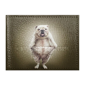 Обложка для студенческого билета с принтом Бульдог английский в Белгороде, натуральная кожа | Размер: 11*8 см; Печать на всей внешней стороне | animals | breed | dog | english bulldog | funny | joke | pants | surrealism | бульдог английский | животное | порода | прикол | собака | сюрреализм | шутка