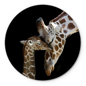 Коврик круглый с принтом Жирафы в Белгороде, резина и полиэстер | круглая форма, изображение наносится на всю лицевую часть | Тематика изображения на принте: africa | animals | baby | child | family | giraffes | head | mother | африка | головы | животные | жирафы | любовь | малыш | мама | ребенок | семья