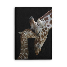 Обложка для автодокументов с принтом Жирафы в Белгороде, натуральная кожа |  размер 19,9*13 см; внутри 4 больших “конверта” для документов и один маленький отдел — туда идеально встанут права | africa | animals | baby | child | family | giraffes | head | mother | африка | головы | животные | жирафы | любовь | малыш | мама | ребенок | семья