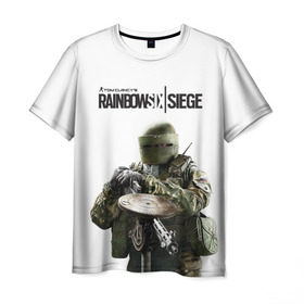 Мужская футболка 3D с принтом Rainbow Six Siege в Белгороде, 100% полиэфир | прямой крой, круглый вырез горловины, длина до линии бедер | rainbow six | tom clancy’s