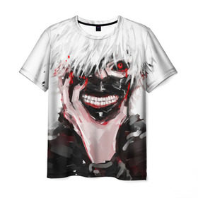Мужская футболка 3D с принтом Tokyo Ghoul в Белгороде, 100% полиэфир | прямой крой, круглый вырез горловины, длина до линии бедер | anime | ghoul | tokyo | tokyo ghoul | гуль