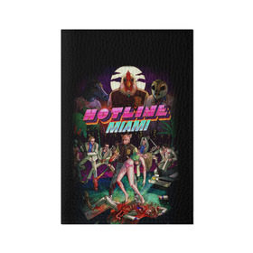 Обложка для паспорта матовая кожа с принтом Hotline Miami 17 в Белгороде, натуральная матовая кожа | размер 19,3 х 13,7 см; прозрачные пластиковые крепления | Тематика изображения на принте: game | hotline miami | hotlinemiami | игры | майями | хотлайн | хотланй майами