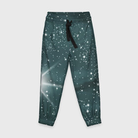 Детские брюки 3D с принтом Звездное небо 2 в Белгороде, 100% полиэстер | манжеты по низу, эластичный пояс регулируется шнурком, по бокам два кармана без застежек, внутренняя часть кармана из мелкой сетки | звездное | звезды | космом | небо