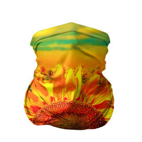 Бандана-труба 3D с принтом Подсолнухи в Белгороде, 100% полиэстер, ткань с особыми свойствами — Activecool | плотность 150‒180 г/м2; хорошо тянется, но сохраняет форму | лето | подсолнух | солнце | цветы