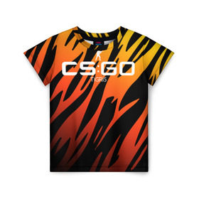 Детская футболка 3D с принтом cs:go - Tigris cz-auto style (Тигр) в Белгороде, 100% гипоаллергенный полиэфир | прямой крой, круглый вырез горловины, длина до линии бедер, чуть спущенное плечо, ткань немного тянется | cs | csgo | go | кс | тигр | хищник