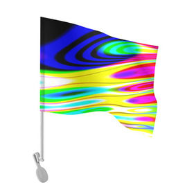 Флаг для автомобиля с принтом Волны красок в Белгороде, 100% полиэстер | Размер: 30*21 см | разводы | цветной | яркий