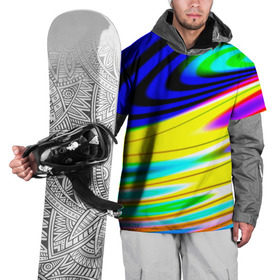 Накидка на куртку 3D с принтом Волны красок в Белгороде, 100% полиэстер |  | Тематика изображения на принте: разводы | цветной | яркий