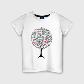 Детская футболка хлопок с принтом Семейное древо в Белгороде, 100% хлопок | круглый вырез горловины, полуприлегающий силуэт, длина до линии бедер | 