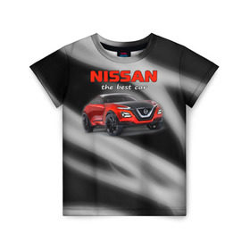 Детская футболка 3D с принтом Nissan - лучшая машина в Белгороде, 100% гипоаллергенный полиэфир | прямой крой, круглый вырез горловины, длина до линии бедер, чуть спущенное плечо, ткань немного тянется | nissan | авто | автомобиль | ниссан