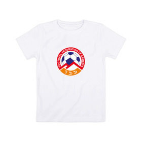 Детская футболка хлопок с принтом Сборная Армении по футболу в Белгороде, 100% хлопок | круглый вырез горловины, полуприлегающий силуэт, длина до линии бедер | армения | ереван