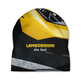 Шапка 3D с принтом Lamborghini the best в Белгороде, 100% полиэстер | универсальный размер, печать по всей поверхности изделия | Тематика изображения на принте: авто | автомобиль | ламборгини